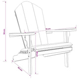 Garden Adirondack Chair Natural Solid Teak Wood 42041356