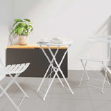 Bistro Table Folding White 50 x 71 cm Powder-coated Steel 42002962