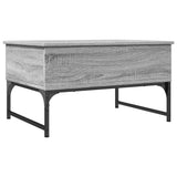 Coffee Table Grey Sonoma 70x50x40 cm Engineered Wood and Metal 845374