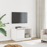 TV Cabinet White 74x35x44 cm Solid Wood Pine 814335