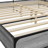 Bed Frame without Mattress Grey Sonoma 180x200 cm Super King 3280060