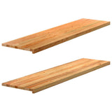 Window Sills 2 pcs Light Brown 160x40x2 cm Solid Wood Oak 4009164