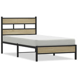 Bed Frame without Mattress Sonoma Oak 107x203 cm Engineered Wood 4017250