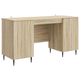 Desk with Shelf Sonoma Oak 142.5 x 50 x 75 cm Engineered Wood 3414587