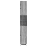 Bathroom Cabinet with Open Shelf EDE Grey Sonoma 895941