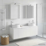 Bathroom Cabinet Set 5 pcs White Engineered Wood 3406551