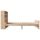 Bookcase Bed without Mattress 90x190cm Single Solid Wood Pine 3322457