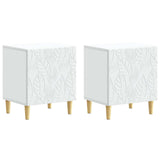 Bedside Table 2 pcs White 43 x 34.5 x 50 cm Engineered Wood 895026