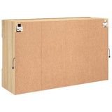 TV Wall Cabinet with LED Lights Sonoma Oak 98,5x30x60,5 cm 837108