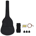 ZNTS 8 Piece Classical Guitar Beginner Set Black 1/2 34" 70127