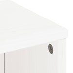 ZNTS Side Cabinet with Drawer ODDA White 40x24x79 cm Solid Wood Pine 4103600