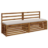 2-Piece Bench Cushions SOEST 2 pcs 100% Polyester White 949203