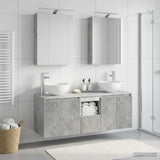Bathroom Cabinet Set 5 pcs Concrete Grey Engineered Wood 3406354