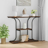 Console Table Smoked Oak 101 x 35 x 80.5 cm Engineered Wood 868471