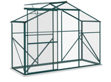 6 x 2.5ft Polycarbonate Greenhouse Walk-In Green House with Rain Gutter, Sliding Door, Window, T3398P323960