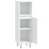 Bathroom Cabinet White 30x30x100 cm Engineered Wood 831556