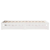 Bed Frame with Drawers without Mattress White 90x200 cm 3301943