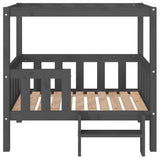 Dog Bed Grey 95.5x73.5x90 cm Solid Wood Pine 822384