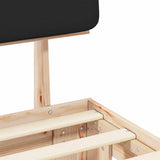 Bed Frame with Upholstered Headboard Black 100 x 200 cm 877371