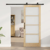 Sliding Door ORKDAL Natural and Black 83 x 202 cm 3331997