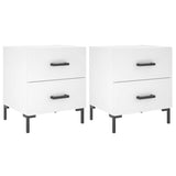 ZNTS Bedside Cabinets 2 pcs White 40x35x47.5 cm Engineered Wood 827309