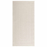 Rug ZIZUR Cream 100x200 cm Jute Look Indoor and Outdoor 4010362