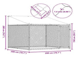 Dog Cage with Roof and Door Grey 2x2x2 m Galvanised Steel 172559