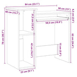 Desk with Shelves Old Wood 84x40x78 cm Engineered Wood 860452