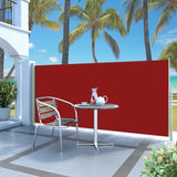 Patio Retractable Side Awning 140x300 cm Red 317877