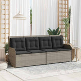 Garden Bench Light Grey Poly Rattan 3394454