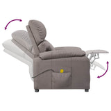 Massage Chair Taupe Fabric 342466
