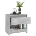 ZNTS Bedside Cabinets 2 pcs Concrete Grey 40x30x39 cm Engineered Wood 803452