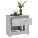 ZNTS Bedside Cabinets 2 pcs Concrete Grey 40x30x39 cm Engineered Wood 803452