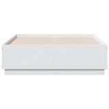 Bed Frame with LED without Mattress White 135x190 cm Double 3209646