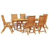 Garden Dining Set Folding 7 pcs Brown Solid Acacia Wood 3375715