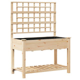Garden Planter Beige 115 x 60.5 x 153 cm Solid fir wood 42006571