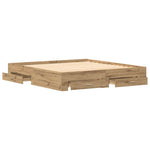 Bed Frame with Drawers Artisan oak 180 x 200 cm Engineered wood 3333961