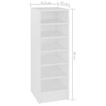 ZNTS Shoe Cabinet White 31.5x35x90 cm Engineered Wood 808999