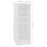 ZNTS Shoe Cabinet White 31.5x35x90 cm Engineered Wood 808999