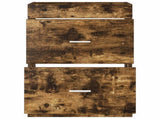 Bathroom Under Sink Cabinet Smoked Oak 56 x 37.5 x 81 cm 890708