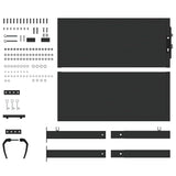 Garden Gate with Lock Black 110 x 105 cm Powder-Coated Steel 42015909