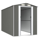Garden Shed Light Grey 192x357x223 cm Galvanised Steel 3147440