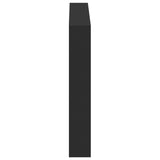 Headboard Cabinet with LED Black 100x17x102 cm 839183