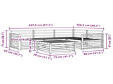 Outdoor Sofa Set 5 pcs Natural Solid Acacia Wood 3373429