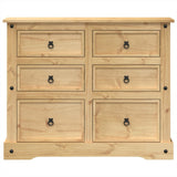 Chest of Drawers Corona 110x43x91 cm Solid Wood Pine 4005676