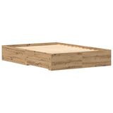 Bed Frame with Drawer Artisan Oak 140 x 190 cm Engineered Wood 3333973