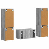 TV Cabinet Set 5 pcs Grey Sonoma Engineered Wood 3409102
