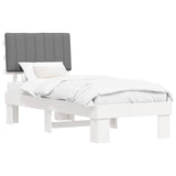 Bed Frame with Upholstered Headboard Light Grey 80 x 200 cm 877523