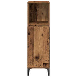 Bathroom Furniture Set with Door 3 pcs Old wood Engineered wood 3415718