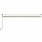 Manual Retractable Awning with LED 600x350 cm Cream 3069242